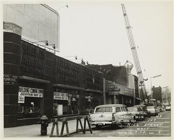 (NEWARK, NEW JERSEY--URBAN RENEWAL) Binder with 35 photographs documenting the planned Hill Street Urban Renewal Project in Newark.